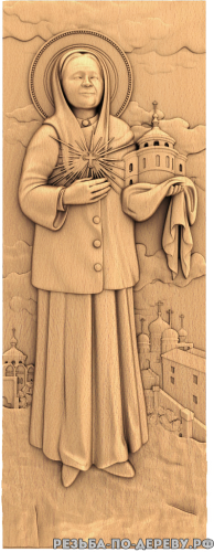 Резная икона Святая Матрона #3 из дерева